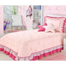 Cobre Leito Solteiro Bailarina Rosa 4 Peças Cobre Leito Solteiro Bailarina Rosa 4 Peças