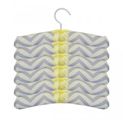 Kit de Cabide Chevron Amarelo 6 Peças Kit de Cabide Chevron Amarelo 6 Peças