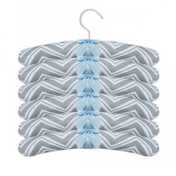 Kit de Cabide para Bebê Chevron Azul 6 Peças Kit de Cabide para Bebê Chevron Azul 6 Peças