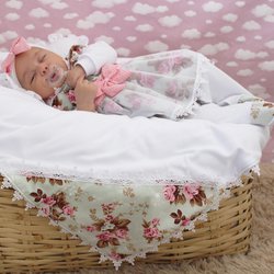 Saída de Maternidade Livia Floral Rosa 5 Peças Saída de Maternidade Livia Floral Rosa 5 Peças