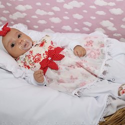Saída de Maternidade Livia Vermelho 5 Peças Saída de Maternidade Livia Vermelho 5 Peças