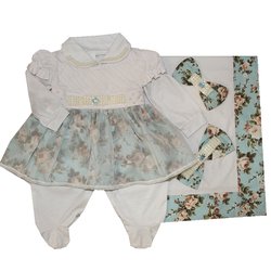 Saída de Maternidade Princesinha Floral Azul Saída de Maternidade Princesinha Floral Azul