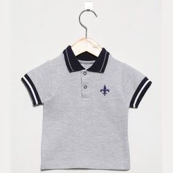 Camisa de Bebê Polo Germany Cinza Camisa de Bebê Polo Germany Cinza