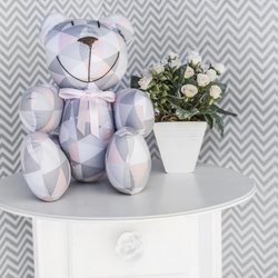 Ursinho Decorativo Losango Rosa Ursinho Decorativo Losango Rosa
