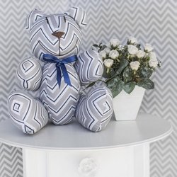 Ursinho Decorativo Chevron Marinho Ursinho Decorativo Chevron Marinho