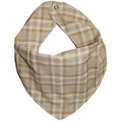 Babador Bandana Xadrez Bege Babador Bandana Xadrez Bege
