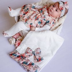 Saída de Maternidade Valentina Floral Rosê Saída de Maternidade Valentina Floral Rosê