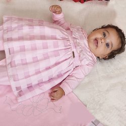 Saída de Maternidade Bia Rosa 3 Peças Saída de Maternidade Bia Rosa 3 Peças