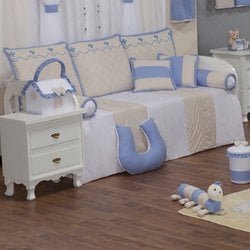 Kit Cama Babá Esplendor Azul 100% Algodão 10 Peças Kit Cama Babá Esplendor Azul 100% Algodão 10 Peças