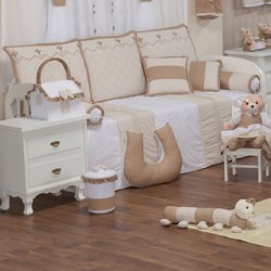 Kit Cama Babá Esplendor Cáqui 100% Algodão 10 Peças Kit Cama Babá Esplendor Cáqui 100% Algodão 10 Peças