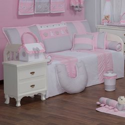 Kit Cama Babá Imperialle Chevron Rosa 100% Algodão 10 Peças Kit Cama Babá Imperialle Chevron Rosa 100% Algodão 10 Peças