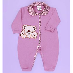Macacão de Bebê Menina Ursa Rosê Macacão de Bebê Menina Ursa Rosê