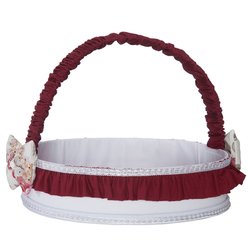 Cesta Decorada Lacinho Floral Marsala Cesta Decorada Lacinho Floral Marsala