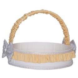 Cesta Decorada Retrô Amarelo Cesta Decorada Retrô Amarelo