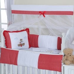 Kit Berço Marinheiro Vermelho 9 Peças Kit Berço Marinheiro Vermelho 9 Peças