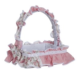 Cesta Decorada Ursinha Sarah Floral Rosê Cesta Decorada Ursinha Sarah Floral Rosê
