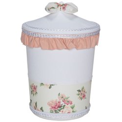 Lixeira Lacinho Floral Salmão Lixeira Lacinho Floral Salmão