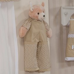 Urso Porta Fraldas Chevron Elliot Cáqui Urso Porta Fraldas Chevron Elliot Cáqui