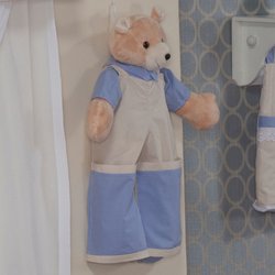 Urso Porta Fraldas Esplendor Azul Urso Porta Fraldas Esplendor Azul
