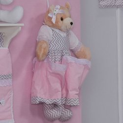 Ursa Porta Fraldas Imperialle Chevron Rosa Ursa Porta Fraldas Imperialle Chevron Rosa