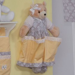 Ursa Porta Fraldas Retrô Amarelo Ursa Porta Fraldas Retrô Amarelo