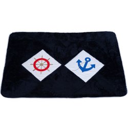 Tapete de Pelúcia Antiderrapante Navy Marinho Tapete de Pelúcia Antiderrapante Navy Marinho