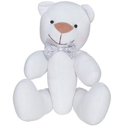 Ursinho Decorativo Retrô Cinza G Ursinho Decorativo Retrô Cinza G