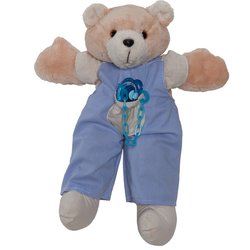 Urso Porta Chupeta Esplendor Azul Urso Porta Chupeta Esplendor Azul