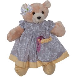 Ursa Porta Chupeta Retrô Amarelo Ursa Porta Chupeta Retrô Amarelo