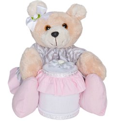 Ursa Porta Cotonete Imperialle Chevron Rosa Ursa Porta Cotonete Imperialle Chevron Rosa