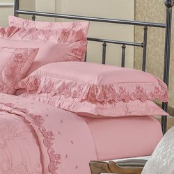 Jogo de Cama Queen Fiori Rosê Percal 200 Fios 4 Peças Jogo de Cama Queen Fiori Rosê Percal 200 Fios 4 Peças