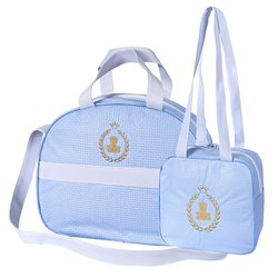 Kit Bolsa Maternidade Basic Azul 2 Peças P e M Kit Bolsa Maternidade Basic Azul 2 Peças P e M