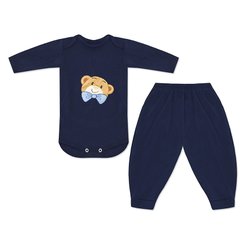 Conjunto Bebê Ursinho Gravatinha Marinho Conjunto Bebê Ursinho Gravatinha Marinho
