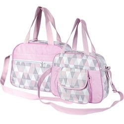 Kit Bolsa Maternidade Triângulo Rosa M e G Kit Bolsa Maternidade Triângulo Rosa M e G