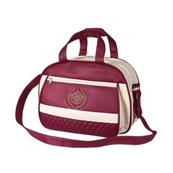 Bolsa Maternidade Golden Palha e Bordô M Bolsa Maternidade Golden Palha e Bordô M