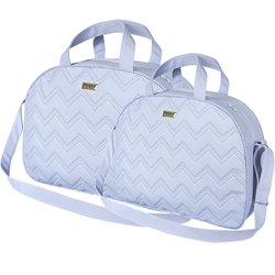 Kit Bolsa Maternidade Zig Zag Azul 2 Peças Kit Bolsa Maternidade Zig Zag Azul 2 Peças