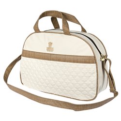 Bolsa Maternidade Ursinho Chess Palha M Bolsa Maternidade Ursinho Chess Palha M