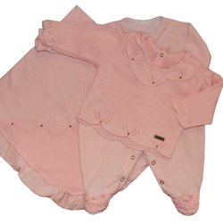 Saída de Maternidade Helena Rosa 3 Peças Saída de Maternidade Helena Rosa 3 Peças