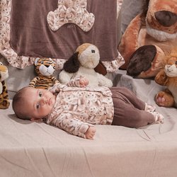 Saída de Maternidade Ursinha Helô Marrom 3 Peças Saída de Maternidade Ursinha Helô Marrom 3 Peças