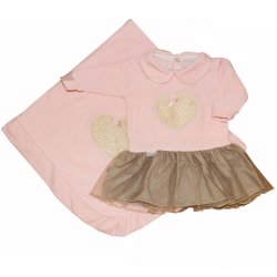 Saída de Maternidade Alice Rosa 3 Peças Saída de Maternidade Alice Rosa 3 Peças