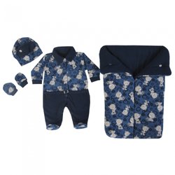 Saída de Maternidade Meu Ursinho Marinho 4 Peças Saída de Maternidade Meu Ursinho Marinho 4 Peças