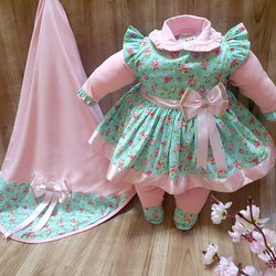 Saída de Maternidade Amarílis Rosa 3 Peças Saída de Maternidade Amarílis Rosa 3 Peças