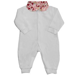 Macacão Manga Longa Basic Unicórnio Branco Plush Macacão Manga Longa Basic Unicórnio Branco Plush