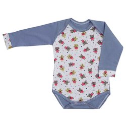 Body de Bebê Ratinho Cinza Manga Longa Body de Bebê Ratinho Cinza Manga Longa