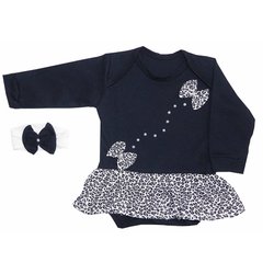 Body de Bebê Oncinha Preto Manga Longa 2 Peças Body de Bebê Oncinha Preto Manga Longa 2 Peças