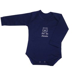 Body de Bebê Sou da Mamãe Marinho Manga Longa Body de Bebê Sou da Mamãe Marinho Manga Longa