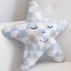 Almofada Estrela Losango Azul Almofada Estrela Losango Azul