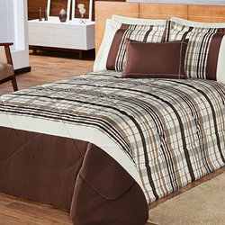 Kit Cama Queen Turin Tabaco 5 Peças Kit Cama Queen Turin Tabaco 5 Peças