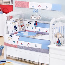 Kit Berço Americano com Mosquiteiro para Quarto de Bebê Enxoval Menino Marujo Kit Berço Americano com Mosquiteiro para Quarto de Bebê Enxoval Menino Marujo