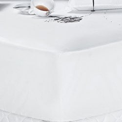 Protetor de Colchão Impermeável Casal Liso Branco Protetor de Colchão Impermeável Casal Liso Branco